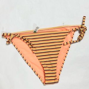 Aerie Cheeky Side Tie Retro Stripe Bikini Bottom